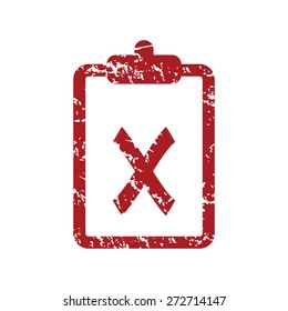 Red grunge list no logo on a white background. Vector illustration