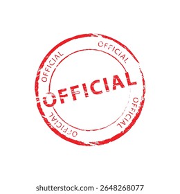 Red grunge official rubber stamp business