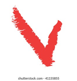 rotes Grunge-Zeichen