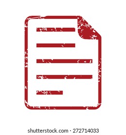 Red grunge page logo on a white background. Vector illustration