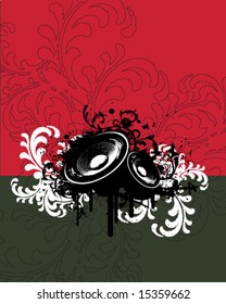 Red Grunge Party Speaker