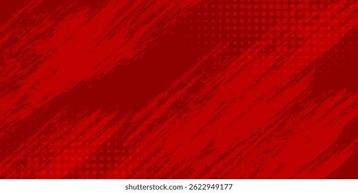 Red grunge poster background vector. abstract dark red grunge background