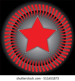 A red grunge, rock n roll music background with stars and space for text