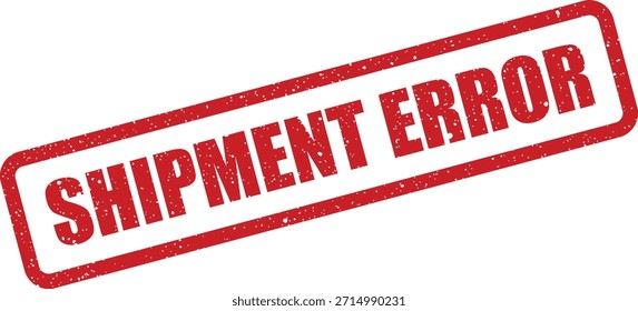 Um carimbo vermelho grunge indicando o status 'ERRO DE REMESSA'. Perfeito para comunicar problemas gerais ou problemas dentro de um sistema de entrega.