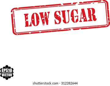 Red grunge rubber stamp with text Low Sugar,vector illustration