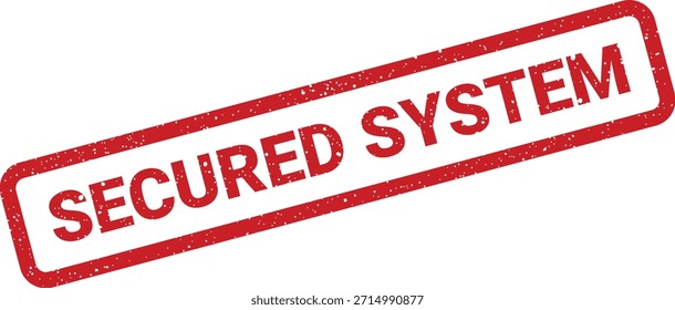 Um vetor de carimbo vermelho grunge com texto de "SISTEMA SEGURO", ideal para comunicar a integridade do sistema, a segurança dos dados e a segurança operacional.