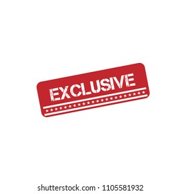 Red grunge rubber stamp with word EXCLUSIVE soon inside,vector illustration