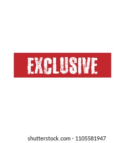 Red grunge rubber stamp with word EXCLUSIVE soon inside,vector illustration