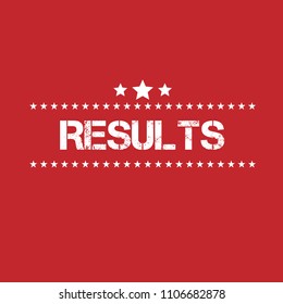 Red grunge rubber stamp with word results soon inside,vector illustration