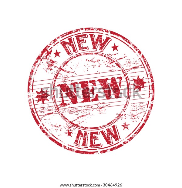Red Grunge Rubber Stamp Word New Stock Vector (Royalty Free) 30464926
