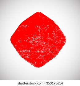 Red Grunge Rubber Texture post Stamp . Distressed  Vector Illustration .