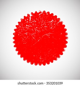 Red Grunge Rubber Texture post Stamp . Distressed  Vector Illustration .