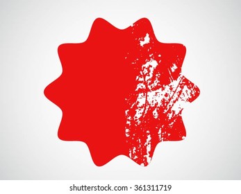 Red Grunge Rubber Texture Stamp . Distressed Stamp Texture . Post Stamp . Vector Illustration .