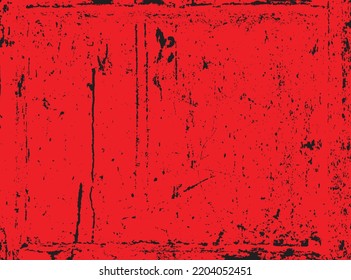 Red Grunge scratched texture. Vector background