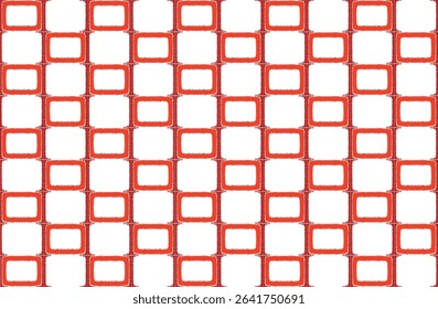 Red grunge squares  samples. Vector background