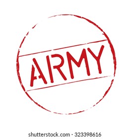 Red grunge stamp ARMY