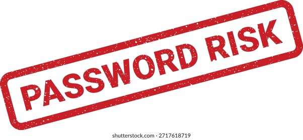 Un sello rojo grunge que destaca una vulnerabilidad de seguridad relacionada con las Contraseñas, perfecto para alertas, contenido educativo o conciencia de ciberseguridad.