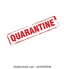 Roter Stempel und Text QUARANTINE. Vektorillustration Illustration.