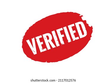 Red grunge stamp and text verified Vector Illustration.