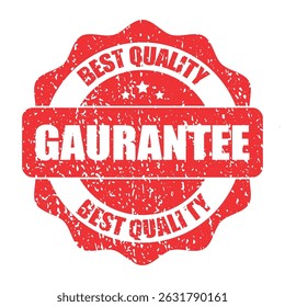 A red grunge style stamp featuring the words "BEST QUALITY" around a central circle and "GUARANTEE" on a horizontal band below.