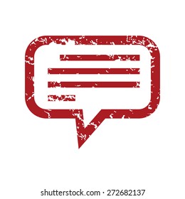 Red grunge talk logo on a white background. Vector illustration