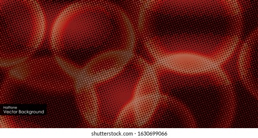 Red grunge texture paper. Retro burst and halftone