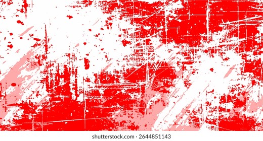 Red Grunge texture white and red Sketch abstract to Create Distressed Effec Abstract texture dust particle and dust grain on white background