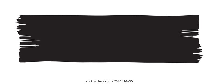 Red grunge textured paint brush stroke vectors.Paint backgrounds and splatters.