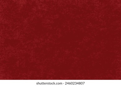 Red grunge textured vector abstract background. Red velvet velours fabric Images. Brushed or polished texture photo. Soft red felt rustic wool. Grungy vintage overlay pattern for social media template