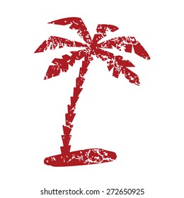 Red grunge travel logo on a white background. Vector illustration