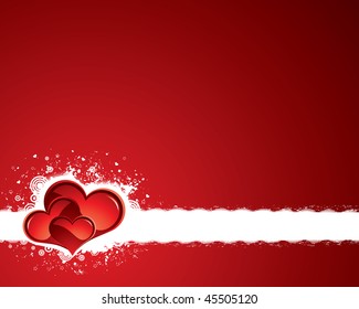 Red grunge valentine background vector
