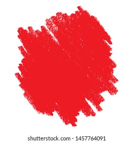 Red Grunge vector painting on white background for your text, logo. Red Graphite Pencil drawn brush stroke