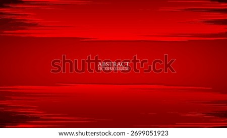 red, grunge, Vibrant red abstract vector background with horizontal rough brush strokes. Modern, artistic texture perfect for banners, covers