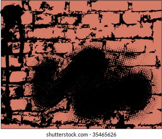 red grunge wall