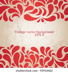 Red grunge wallpaper for Christmas design. EPS 8 vector illustration.