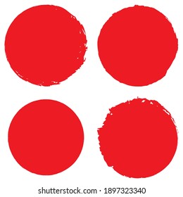 Blob de círculo rojo ondulado, vector de manchas