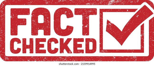 Red Grungy Fact Checked Rubber Stamp Stock Vector (Royalty Free ...