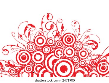red grungy swirls