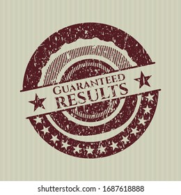 Red Guaranteed results rubber grunge texture seal