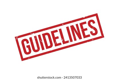 Red Guidelines Rubber Stamp Seal Vector