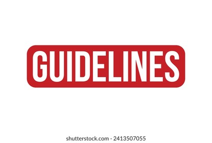 Red Guidelines Rubber Stamp Seal Vector
