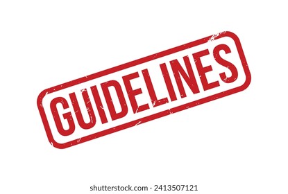 Red Guidelines Rubber Stamp Seal Vector