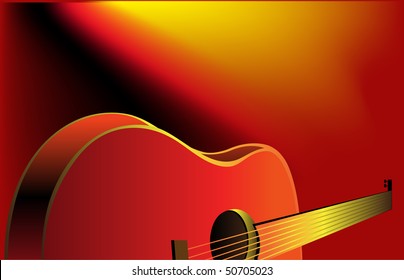 red guitar