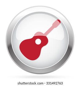 Red Guitar icon on chrome web button