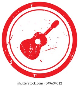 Red Guitar rubber stamp