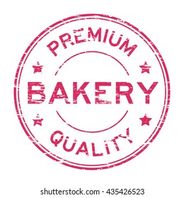 Red gunge bakery premium quality stamp
