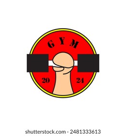 RED GYM LOGO. SUITABLE FOR BUILDING THE BRAND OF A GYM GROUP OR COMMUNITY