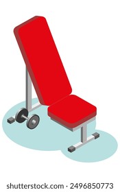 red gym seat exercise machine