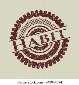 Red Habit distressed rubber grunge seal