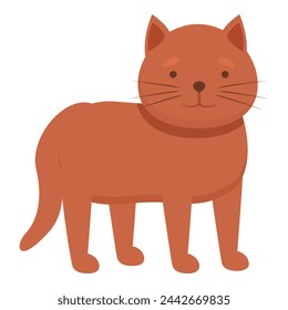 Red hair cat icon cartoon vector. Cute home animal. Owner pet nature